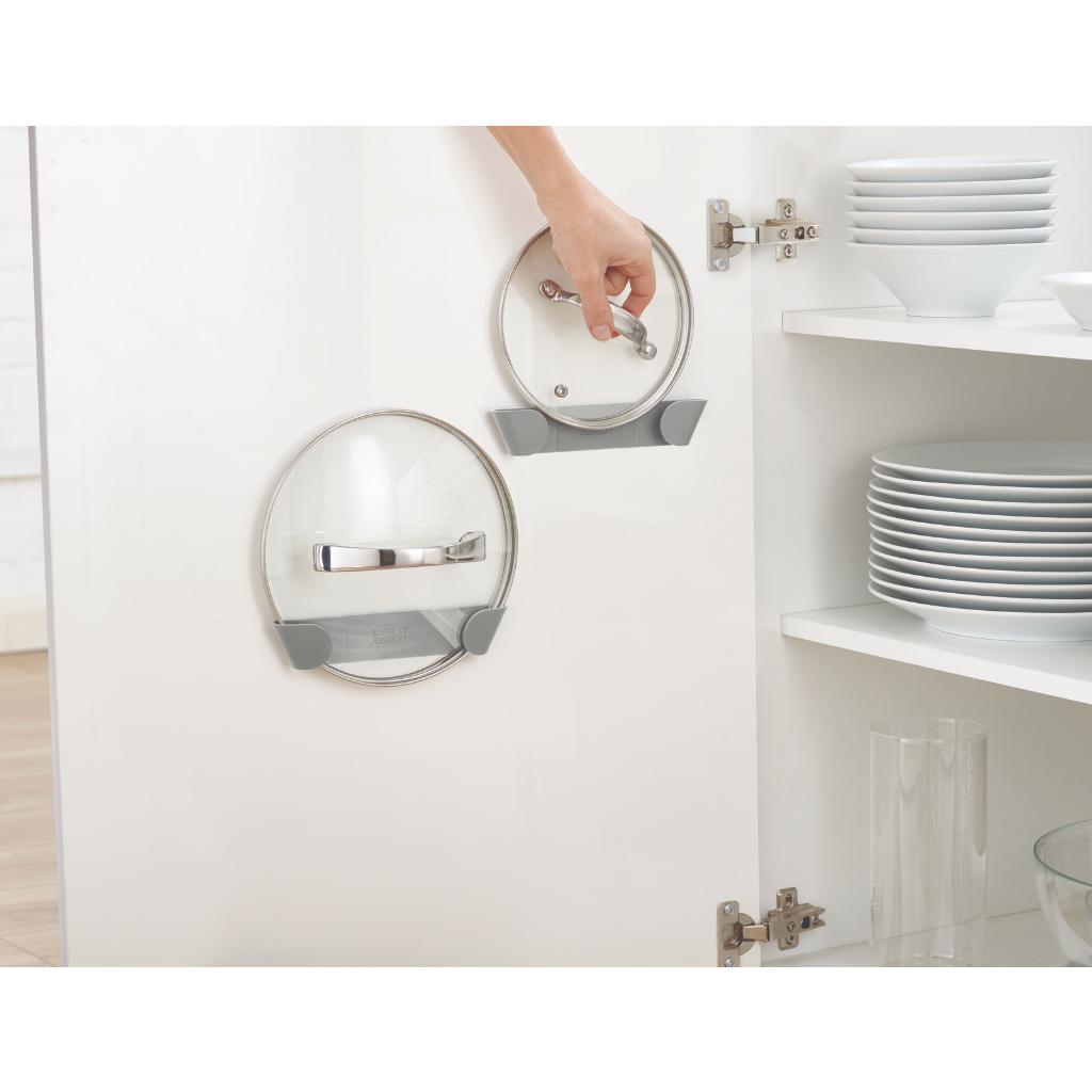 Bộ 3 giá để nắp nồi gắn tường Joseph Joseph Duo - Duo 3pc Pan Lid Holders (Grey)