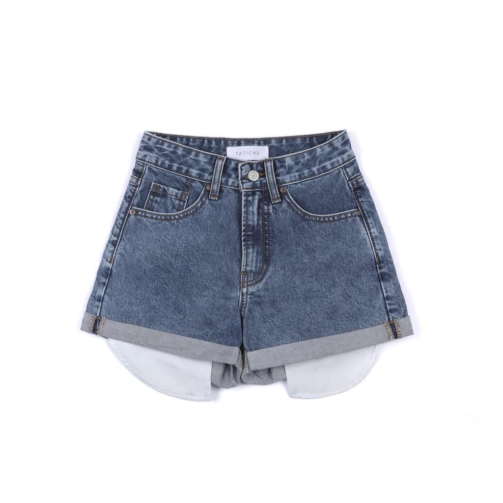 TATICHU - Quần Short Jean xăn lai - Roll Hem Denim Mom Shorts