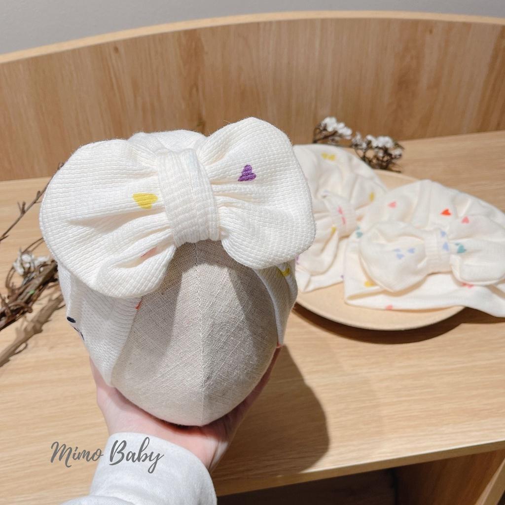 Mũ nón turban nơ cho bé gái 6-10kg Mimo Baby MTB62