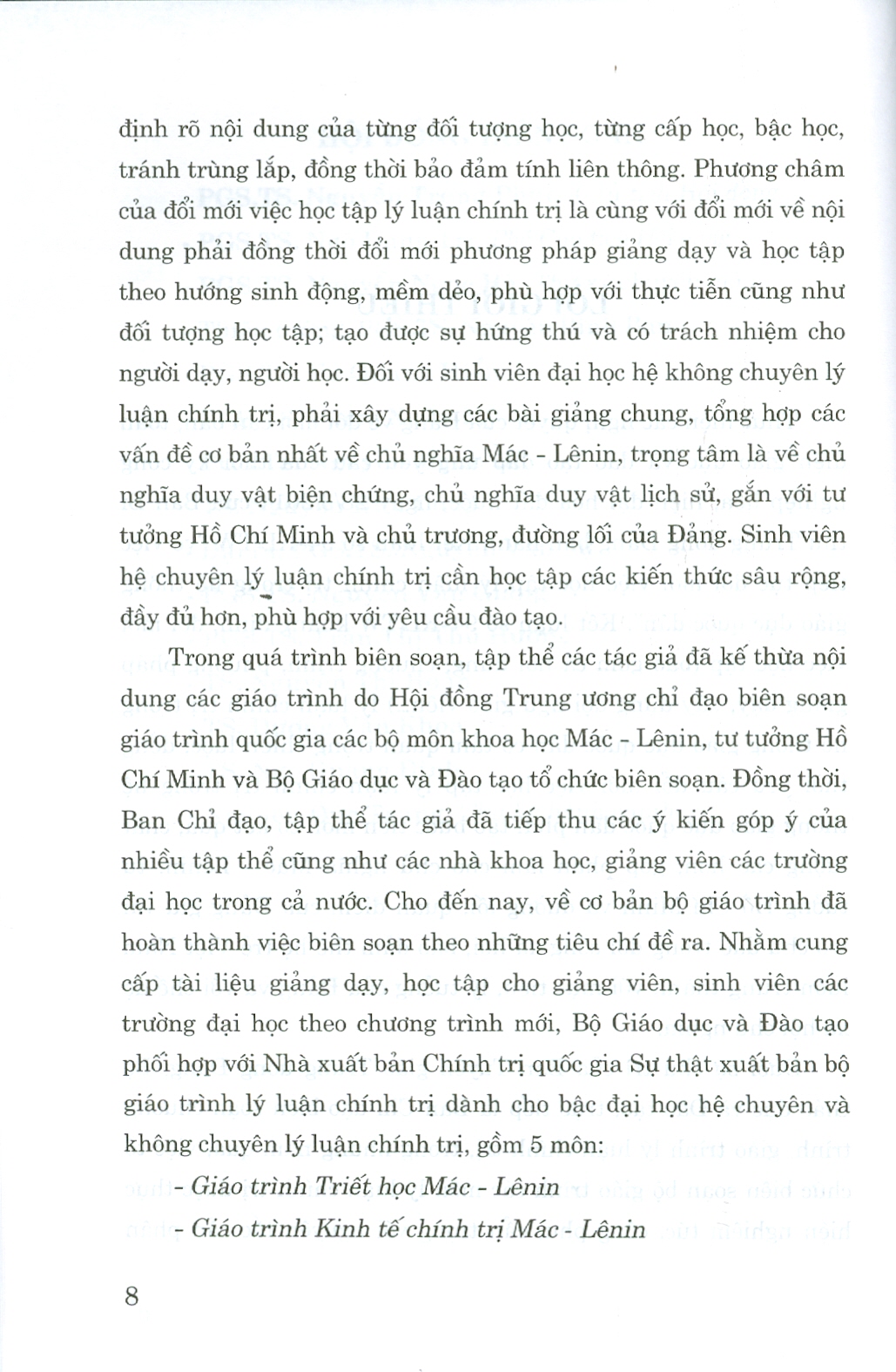 Giáo Trình Lịch Sử Đảng Cộng Sản Việt Nam (Dành Cho Bậc Đại Học Hệ Không Chuyên Lý Luận Chính Trị) - Bộ mới năm 2021