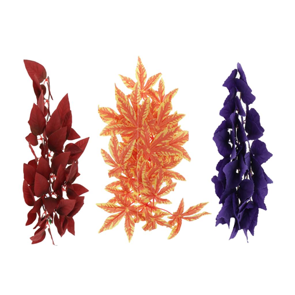 2 Pieces Vivid Fake Crane Plants Aquarium Tank Planting Reptile