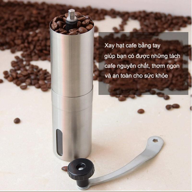 MÁY XAY CÀ PHÊ BẰNG TAY LÀM BẰNG THÉP INOX KHÔNG GỈ