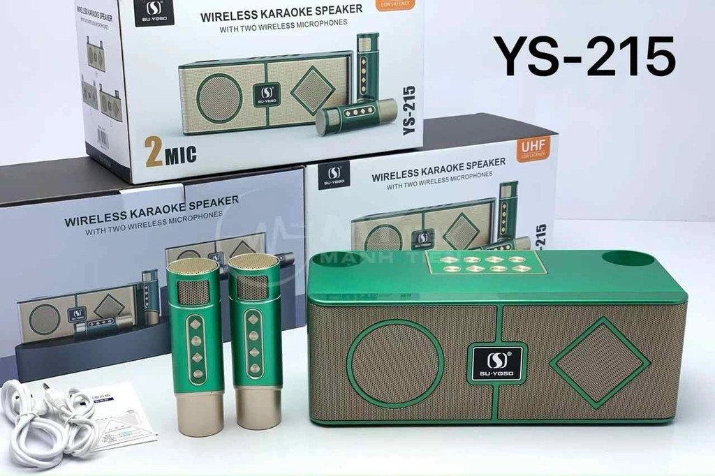 LOA KARAOKE MINI YS-215 TẶNG KÈM 2 MICRO KẾT NỐI BLUETOOTH NGHE NHẠC CA HÁT CỰC HAY
