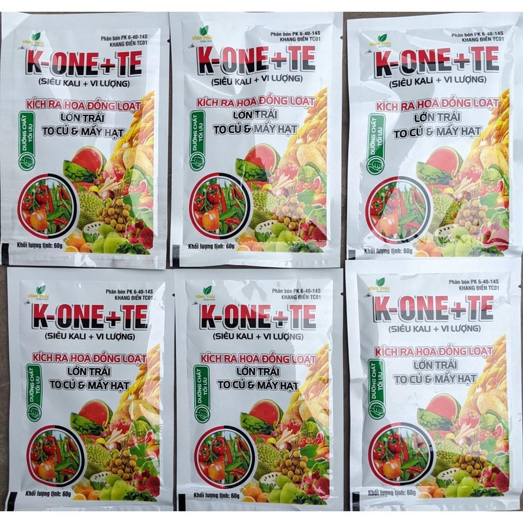 Phân bón K-ONE 60g. Kích ra hoa đồng loạt, Lớn trái, to củ, mẩy hạt