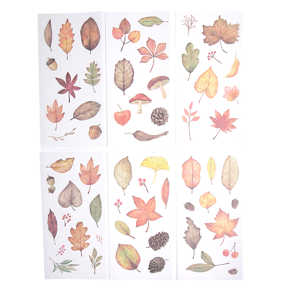 Sticker Dán Trang Trí ( Bộ 6 Tấm ) -  Autumn Trees
