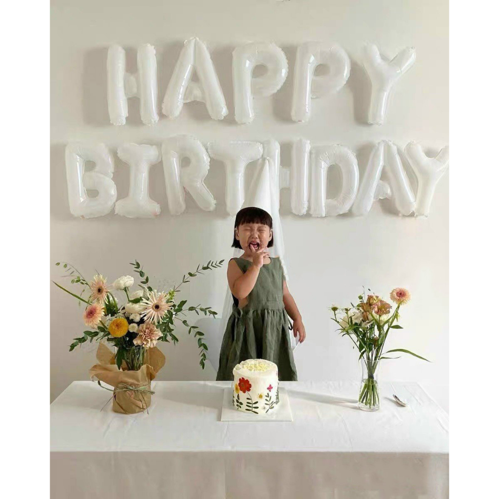13 Bóng Kiếng Nhôm In Chữ HAPPY BIRTHDAY Sinh Nhật Trang Trí