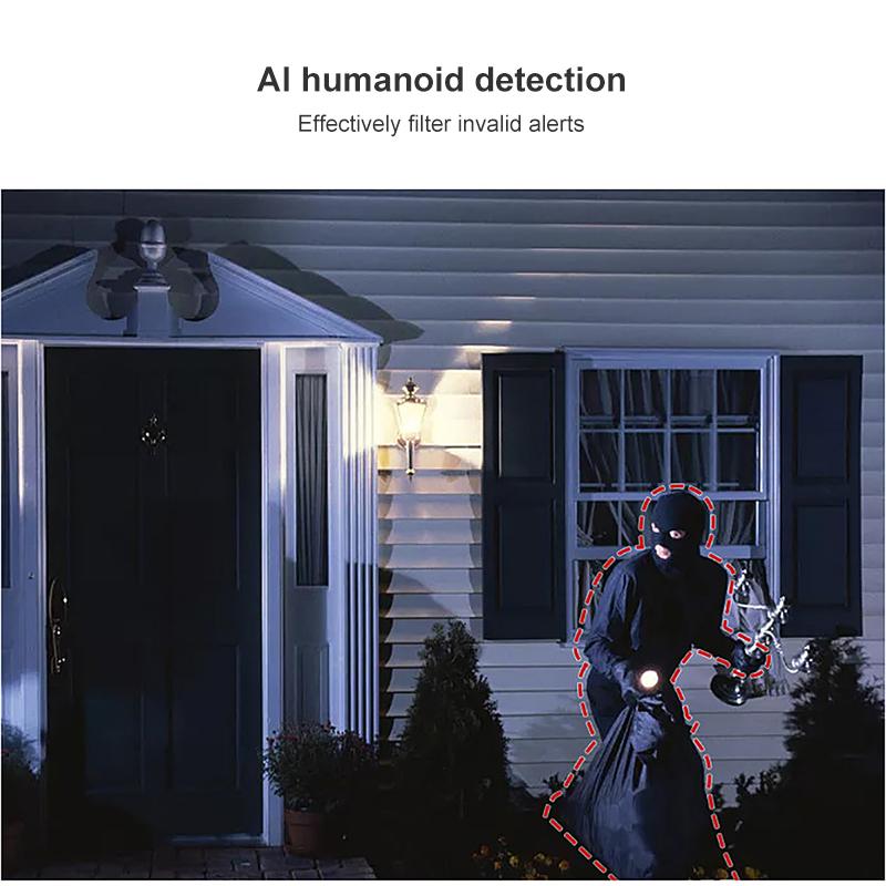 Máy ảnh ngoài trời P1 thông minh 1296p 270 ° PTZ Xoay WiFi Webcam Humanoid Phát hiện camera an ninh không thấm nước cho Xiaomi Mihome Ứng dụng Màu sắc: Với đèn LED 64G
