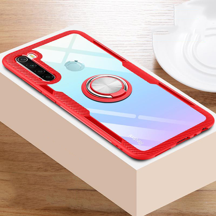 Ốp lưng cho Xiaomi Redmi Note 8 Trong Suốt Chống Sốc iRing Viền Màu