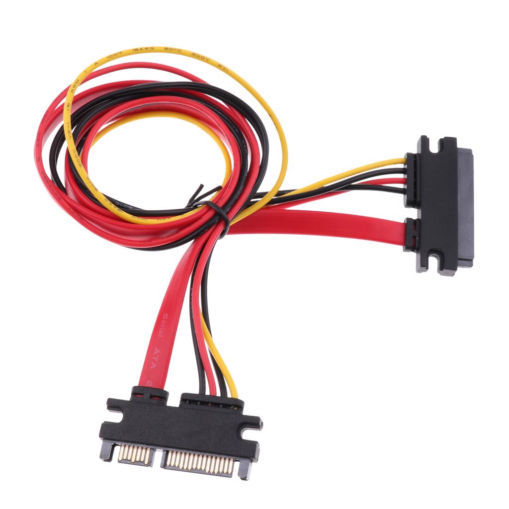 22-pin  Sata Male To Female Data And Power Combo Extension Cable 20''