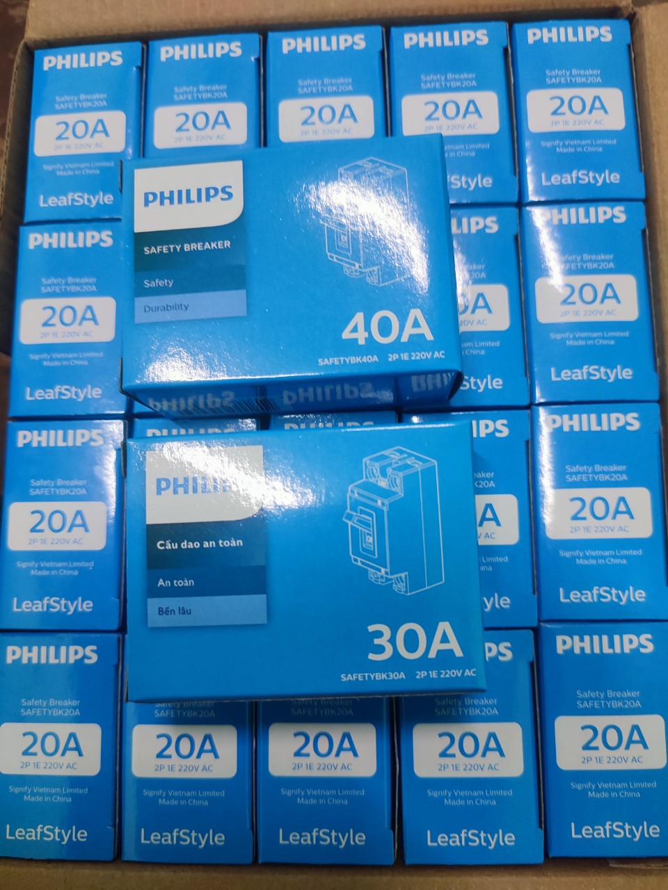 CB cóc, Cầu dao an toàn  20A,30A,40A hiệu PHILIPS