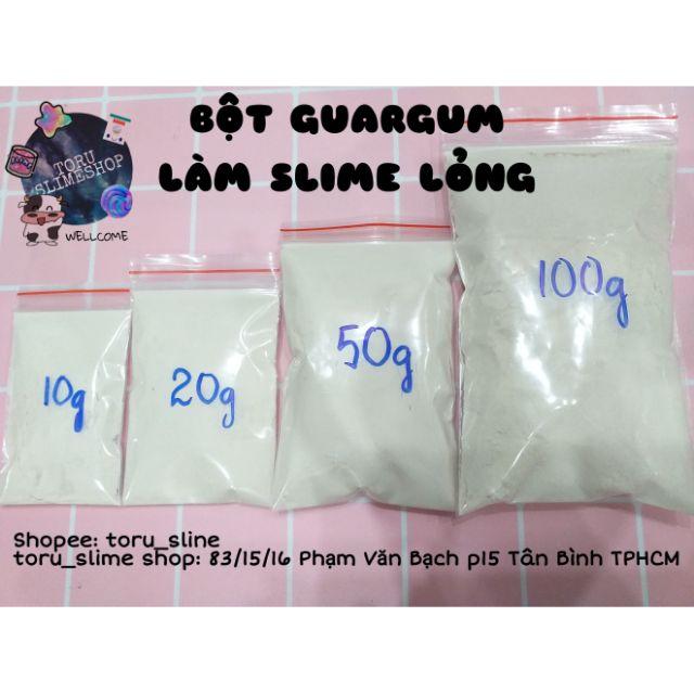 Bột Guar gum Ấn Độ làm Slime Nước Lỏng toru_slime