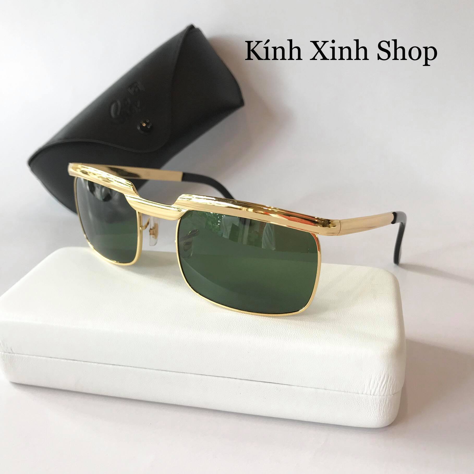 Kính mát, Kính râm Solex 14K Tròng Thủy Tinh Fullbox Phụ Kiện - Có thể đi Ngày và Đêm