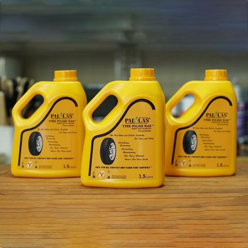 PALLAS Tyre polish wax 1.5L,Dung dịch đánh bóng lốp xe Wax đánh bóng P-1501 vỏ,lốp xe bảo dưỡng các loại bánh xe ô tô-