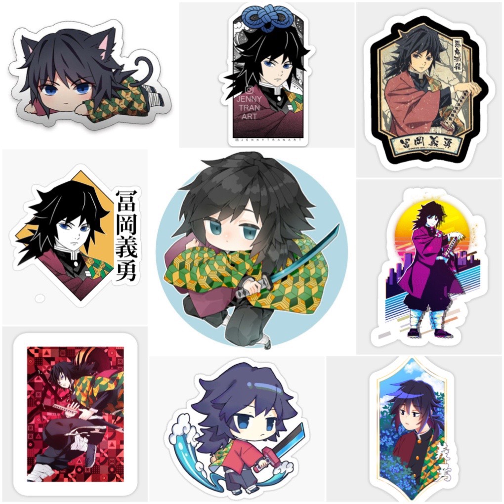 Set 30 Sticker Tomioka Giyuu-Kimetsu no Yaiba