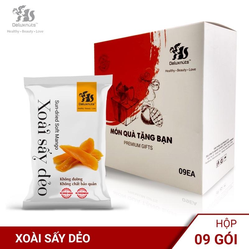 HỘP 9 GÓI XOÀI SẤY DẺO 40g DELUXNUTS