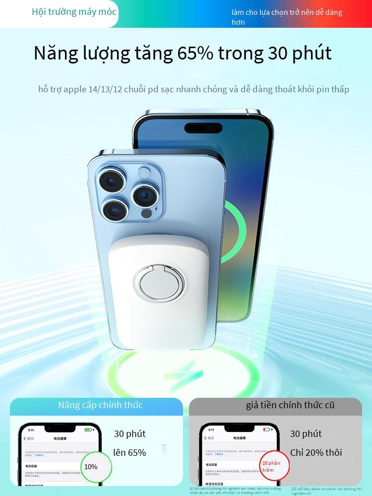 Giao hàng nhanh máy Letang mini hút nam châm sạc không dây kho báu sạc nhanh thích hợp cho nguồn di động Apple 14promax có giá đỡ