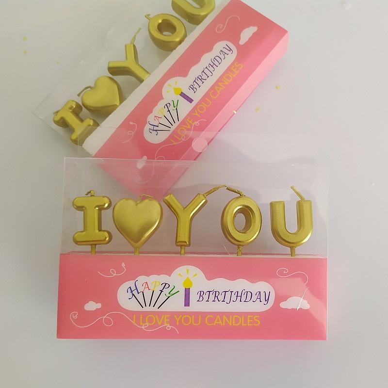 Nến Cắm Bánh Sinh Nhật Chữ I Love You - NEN02