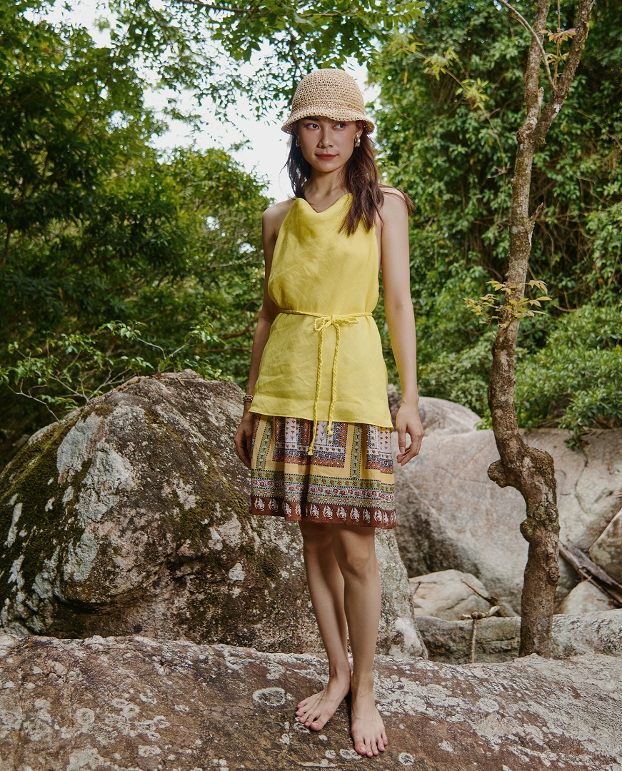 Váy Mini Linen Bohemian SKI053 thời trang thiết kế Hity