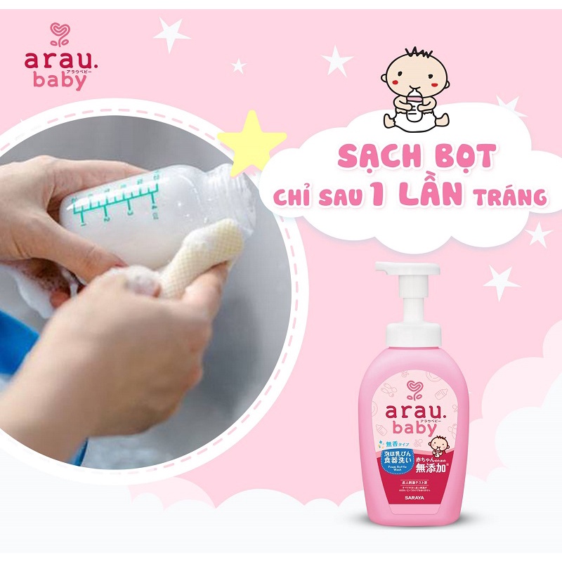 Nước rửa bình sữa Arau Baby 500ml (dạng chai)