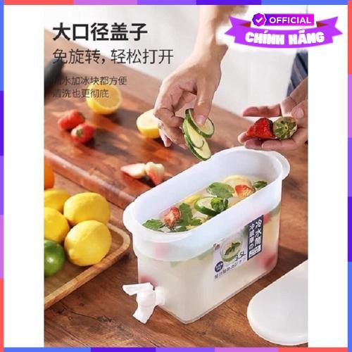 Bình Nước Tủ Lạnh Vouller 3,5 Lít Có Vòi Chuyên Để Tủ Lạnh Siêu Tiện Lợi Nhựa An Toàn - Hàng Chính Hãng