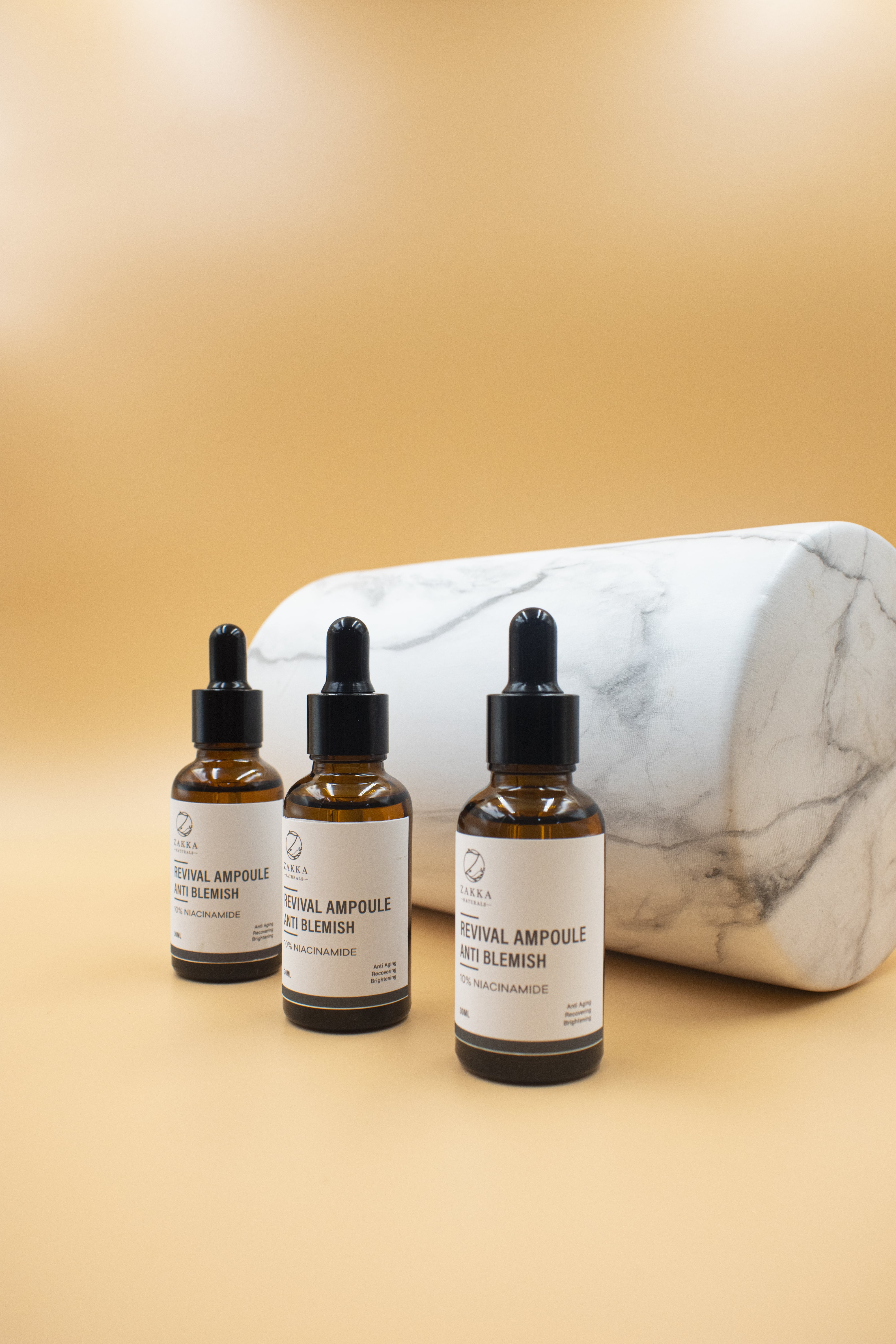 Serum Niacinamide Trắng Da, Giảm Thâm Mụn, Giảm Mụn, Cấp Nước, Giữ Ẩm, Chống Lão Hóa Phục Hồi Da Revival Ampoule Anti Blemish With 10% Niacinamide 30ml - Zakka Naturals