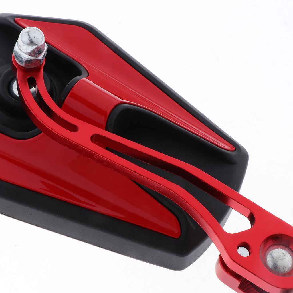 Aluminum Racing Side Rear View Mirrors for Motorcycle Dirt Bikes ATV Red