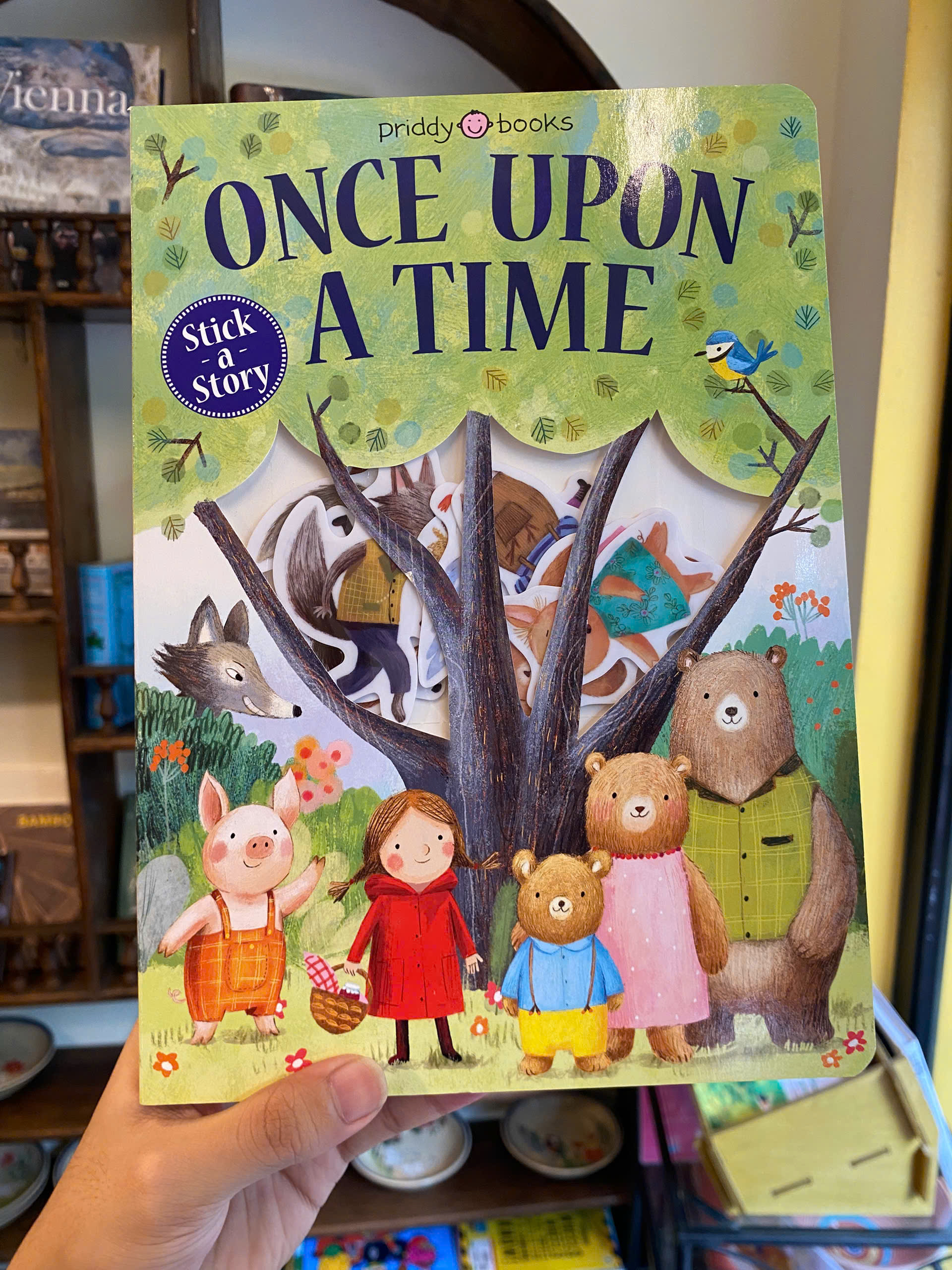 Sách - Once Upon A Time - Stick a Story (Priddy Books) | Children English Book / Ngoại văn Thiếu nhi