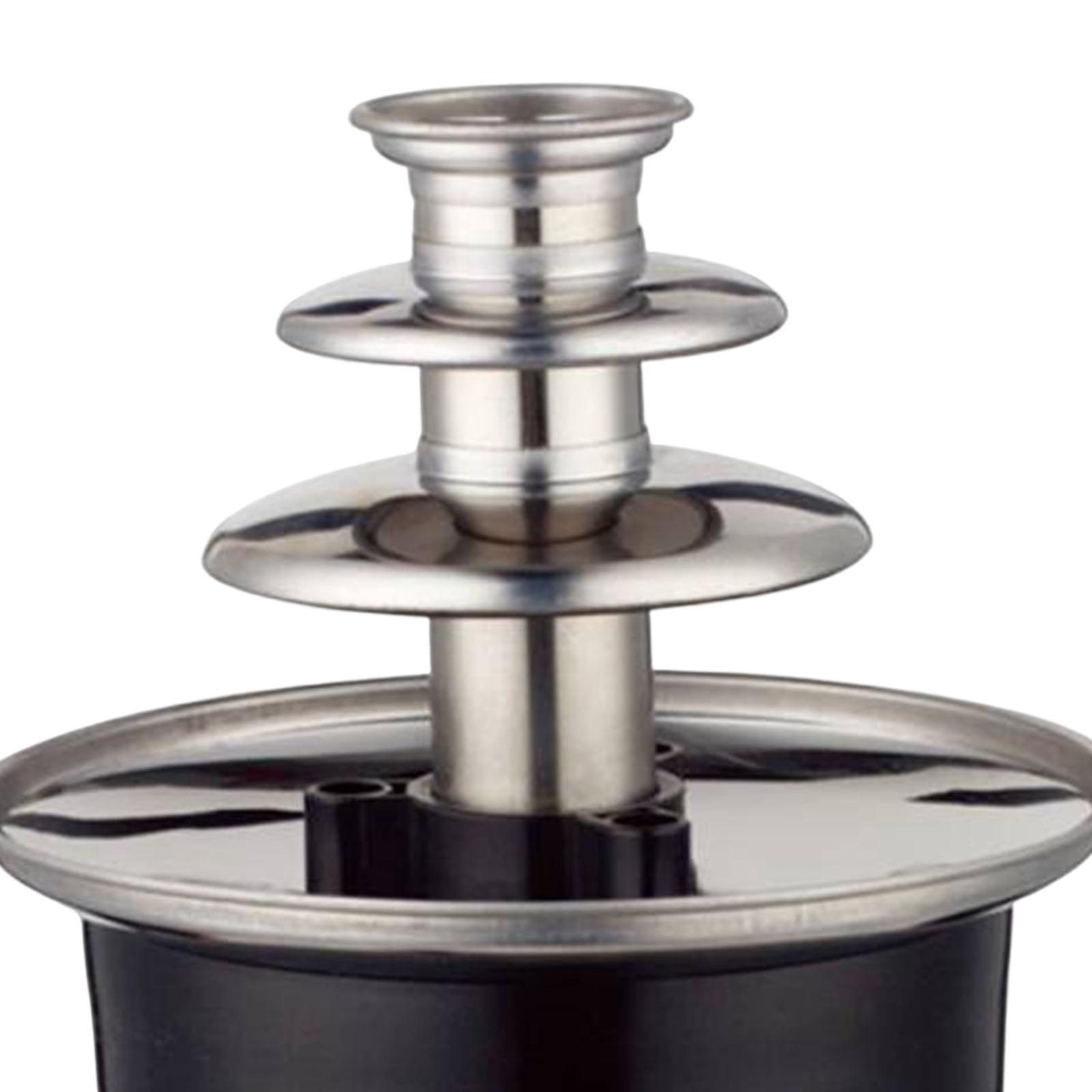 Chocolate Fondue Fountain Plug:EU 3 Tiers Electric for BBQ Sauce Cheese