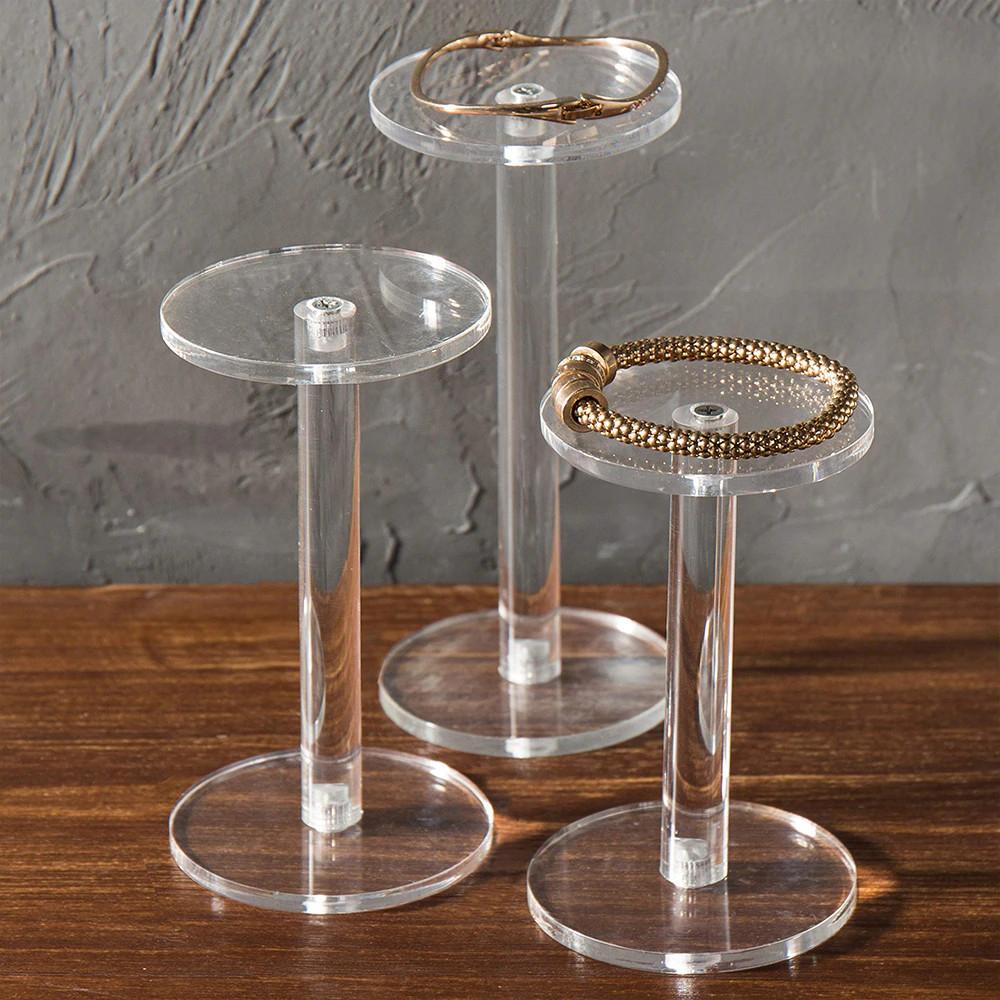 Giá đỡ mica, kệ mica trưng bày sản phẩm đồng hồ, vòng tay, nhiều kích thước - Vàng