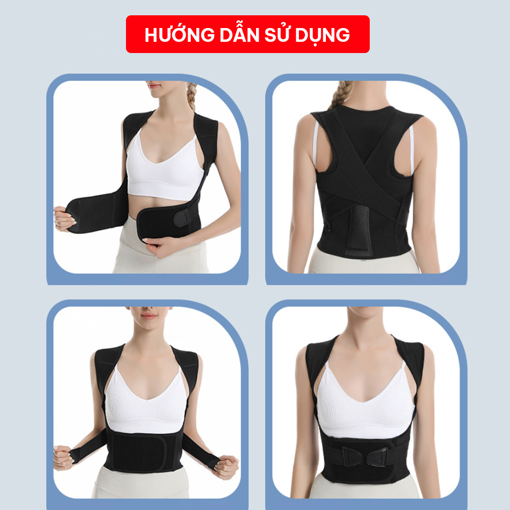 Đai chống gù lưng nam, nữ, trẻ em hỗ trợ cải thiện vóc dáng chính hãng GoodFit GF716P