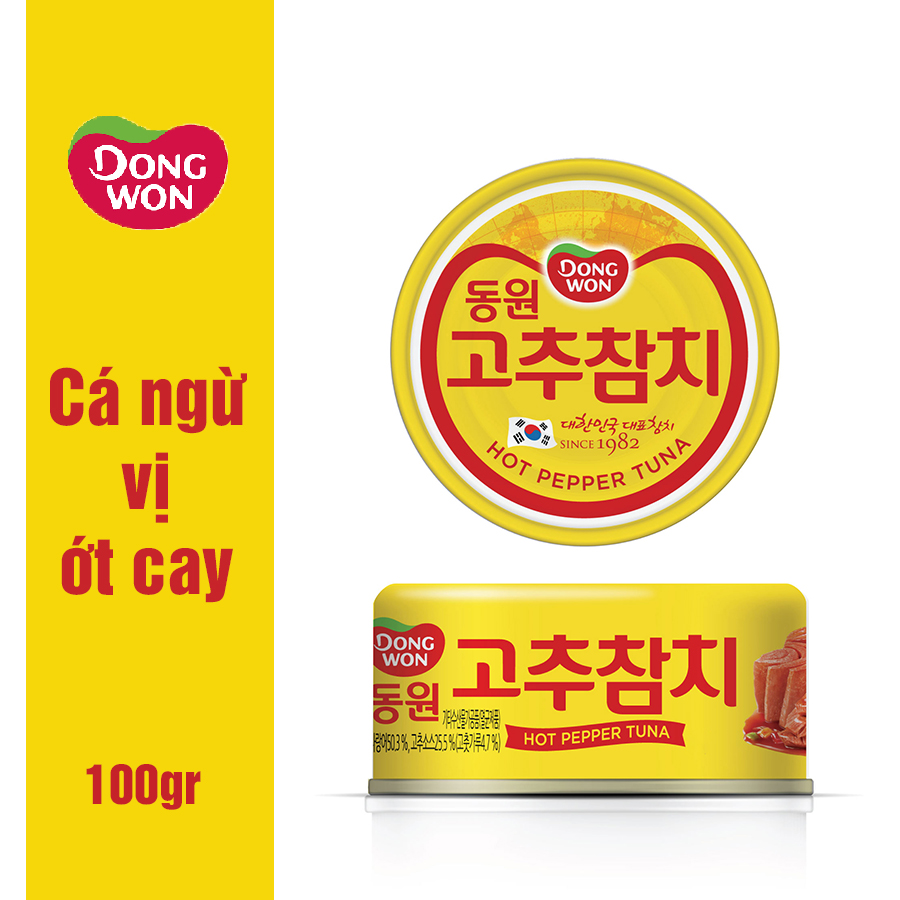 Cá ngừ hộp Dongwon vị ớt cay (100g)