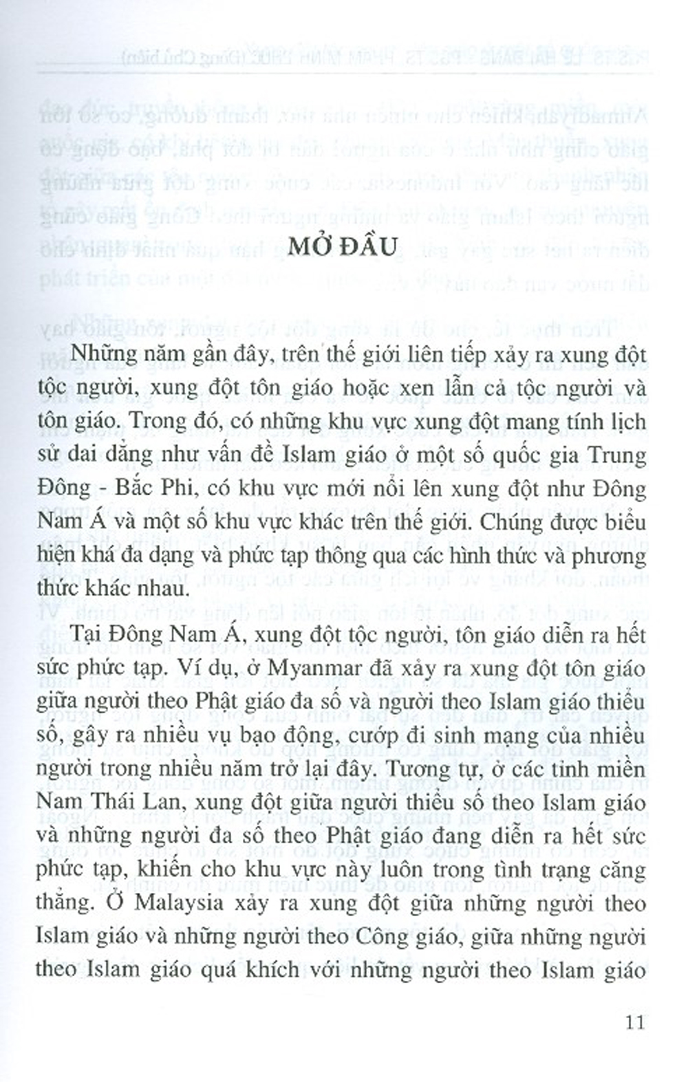 Xung Đột Tộc Người, Tôn Giáo Ở Một Số Quốc Gia Trong Những Năm Gần Đây