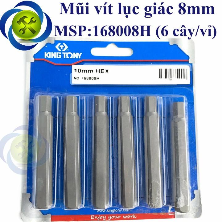 Mũi vít  đóng lục giác 8mm Kingtony 168008H  màu xám đen