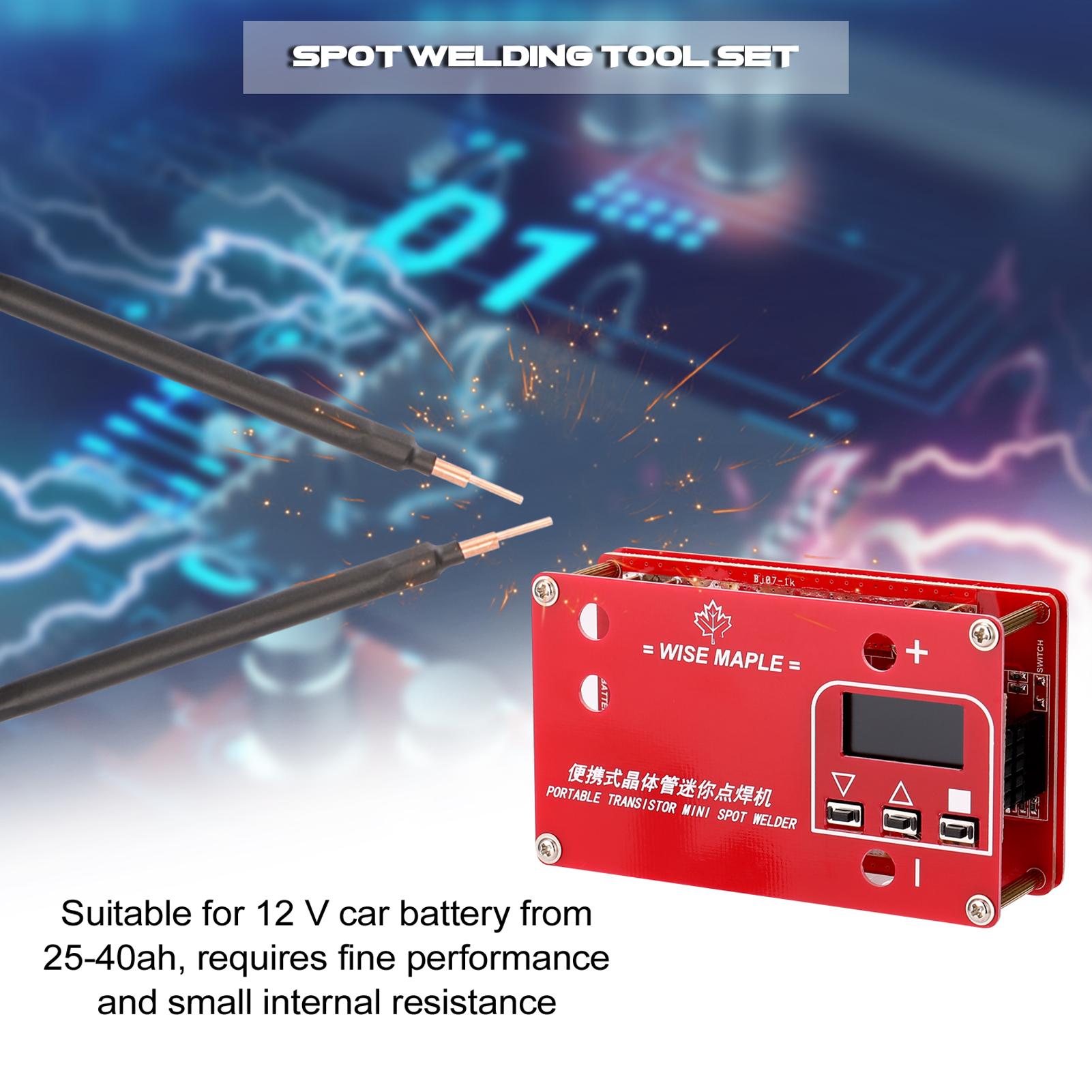 Portable Transistor Mini Lithium Battery Spot Welding Machine 3 Working Modes Adjustable Suitable for 0.1-0.12mm Nickel