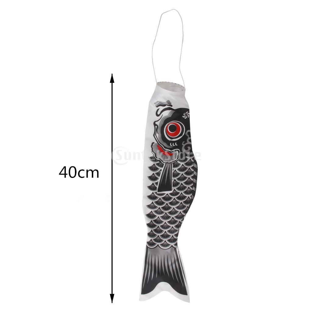 4pcs 16" Koi Nobori Carp Wind Sock Koinobori Fish Kite Flag Hanging Decor