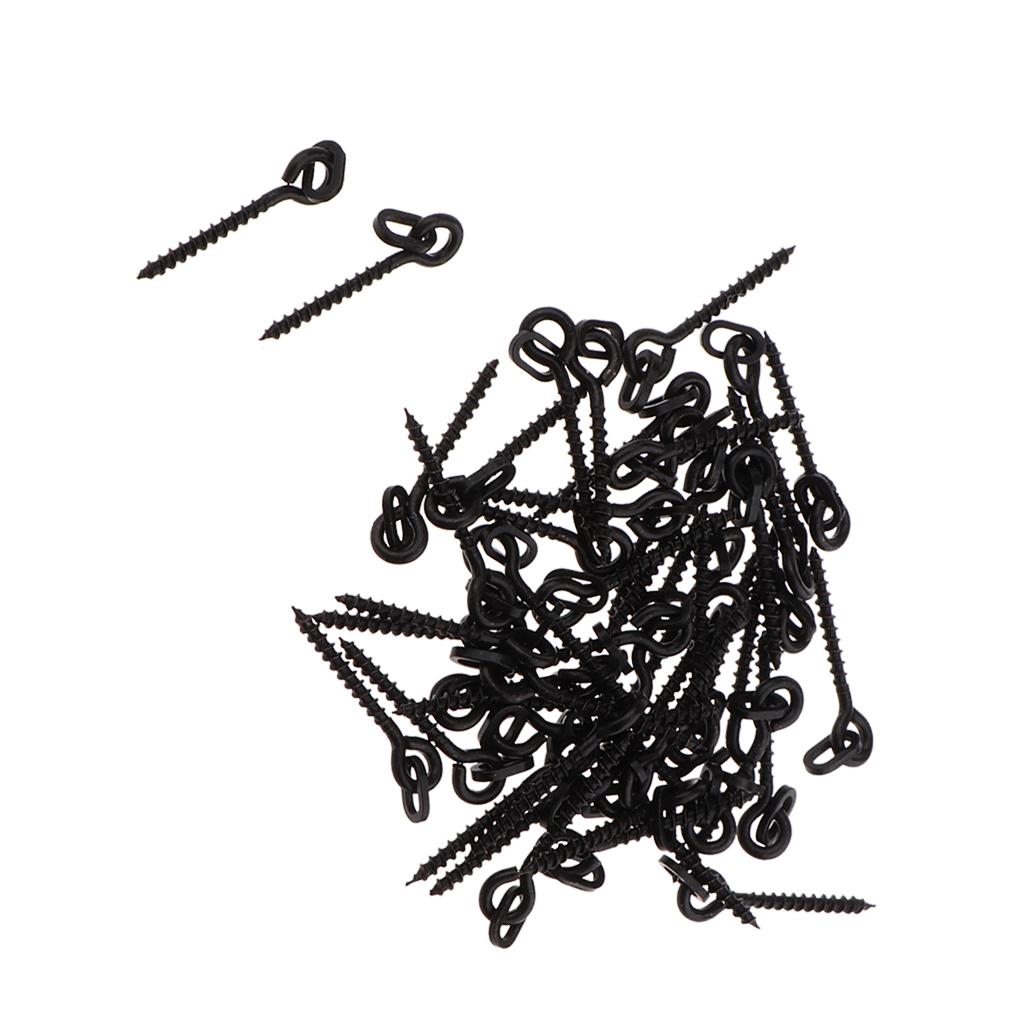 2x50 Pieces Lengthened Carp Boilie Bait Screw Swivel Fishing Terminal Tackle