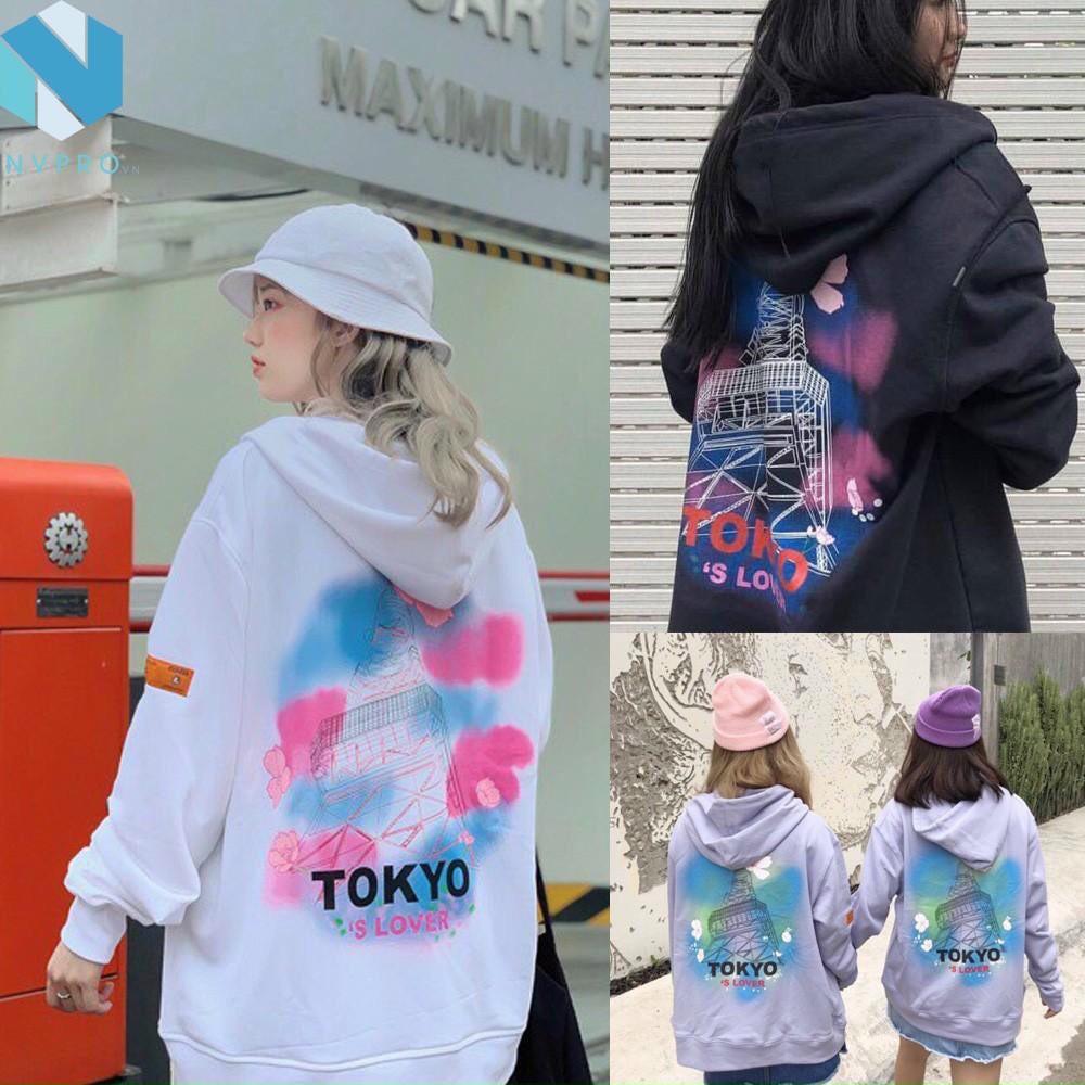 ÁO KHOÁC HOODIE NỮ VẢI NỈ POLY DÀY THÁP TOKYO 'S LOVER ÁO HOODIE - ÁO KHOÁC NỈ NGOẠI DÂY KÉO TOKYO 3 MÀU- Áo Khoác Nỉ Ulzzang form rộng - Áo khoác nữ trơn Uni Mùa Đông