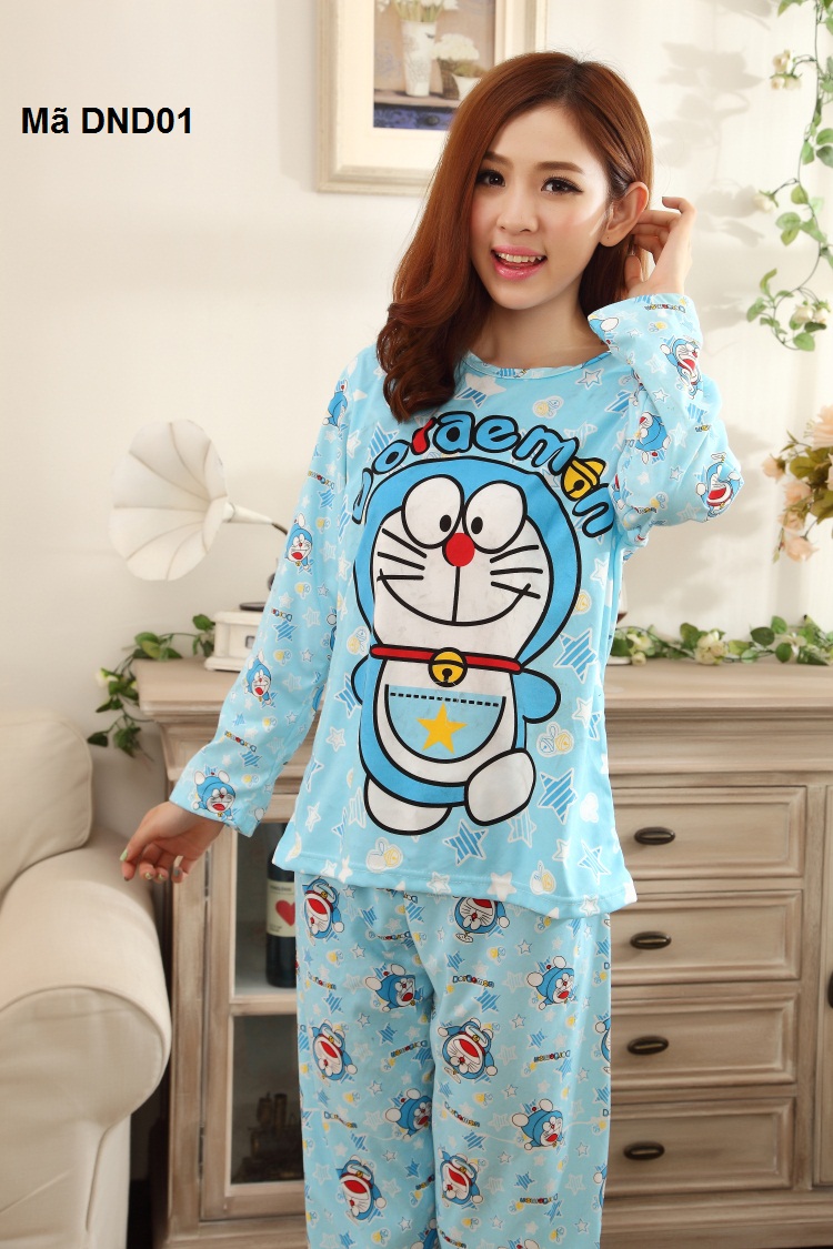 Bộ đồ ngủ hoạt hình dài tay DND01