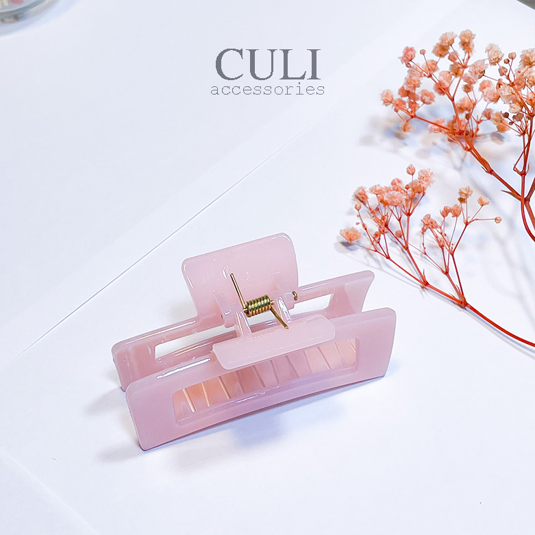 Kẹp tóc càng cua bản chữ nhật lớn, màu sắc kẹo ngọt xinh xắn style Hàn Quốc - Culi accessories