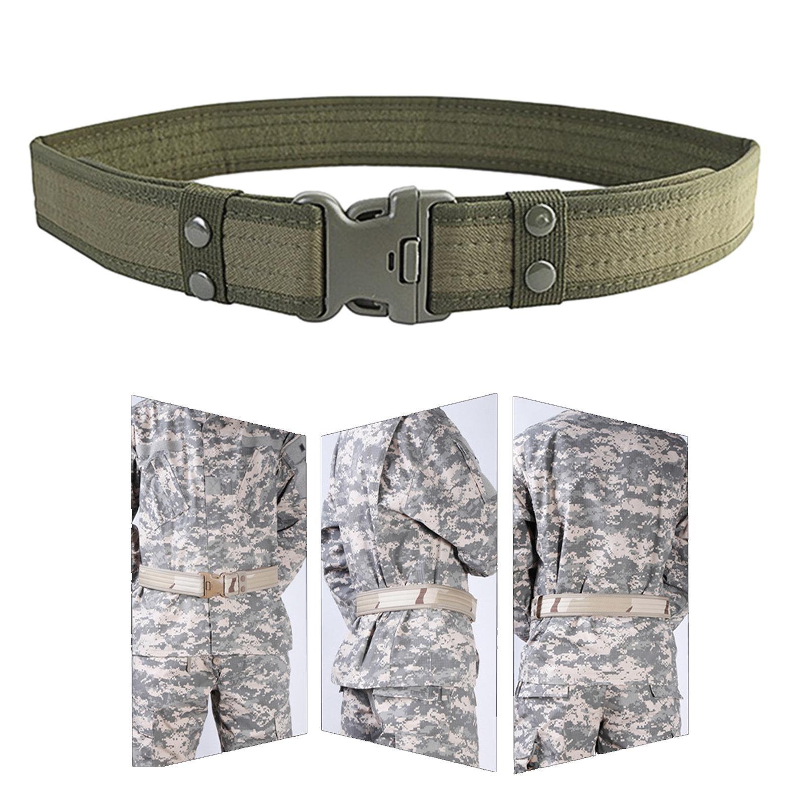 Men's Outdoor Belts Wear Resistant Outer Belt Waistband with Heavy Duty Quick Release Buckle for Leisure Sport Hiking Hunting