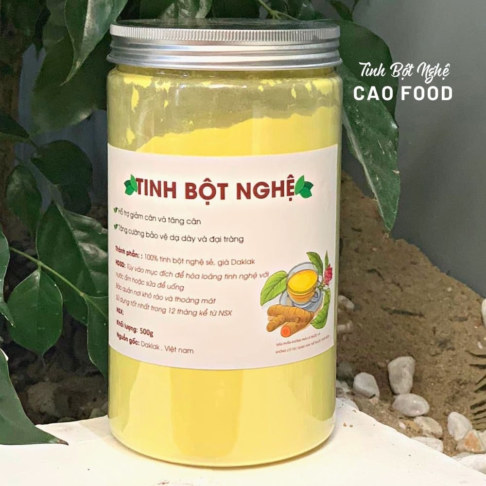 Tinh Bột Nghệ CAO FOOD nguyên chất từ 100% nghệ sẻ già Đaklak