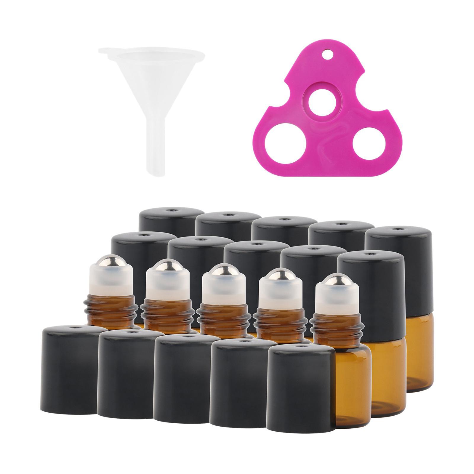 Rollerball Bottle Portable Empty Glass Vial Roll on Bottle for Liquids Home Travel