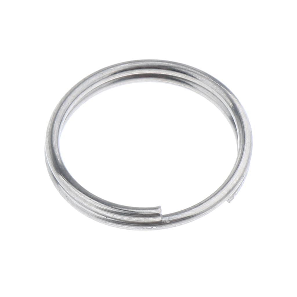 5pcs Titanium Keychain Split Ring Keyring Holder Hanging Loop