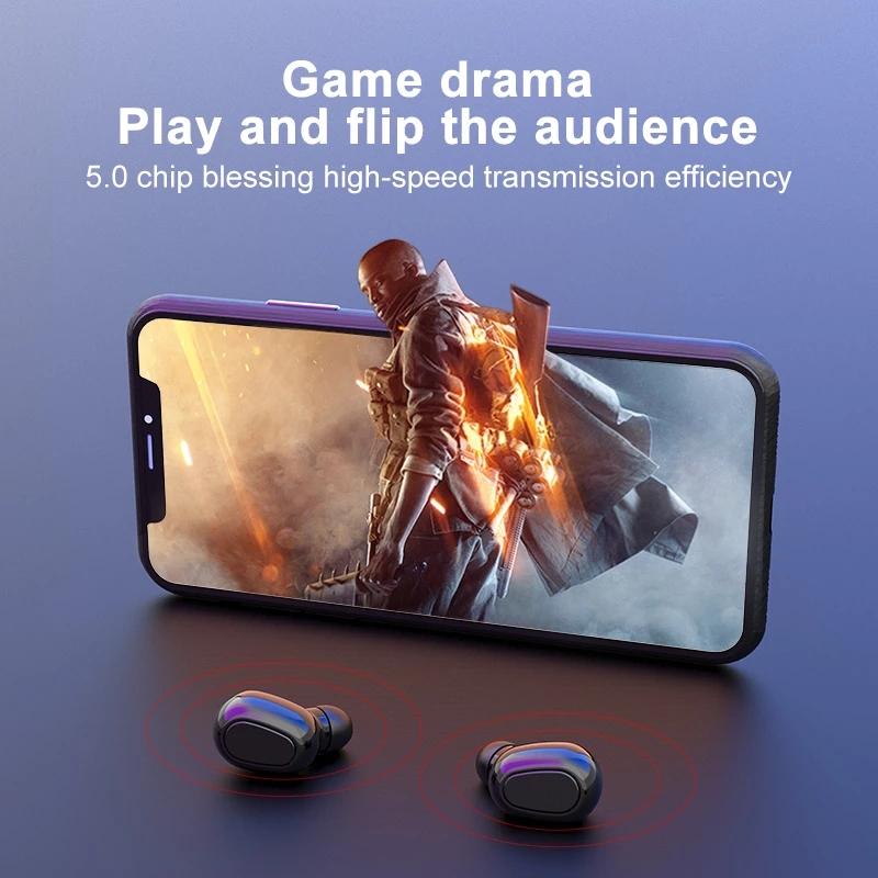 Tai Nghe Bluetooth Chụp Tai Tai Nghe 5.0 Tws L21 Pro Stereo Tai Nghe Nhét Tai Không Dây Tai Nghe Toàn Phương Âm Thanh Cho Android IOS IPX5 Chống Thấm Mồ Hôi