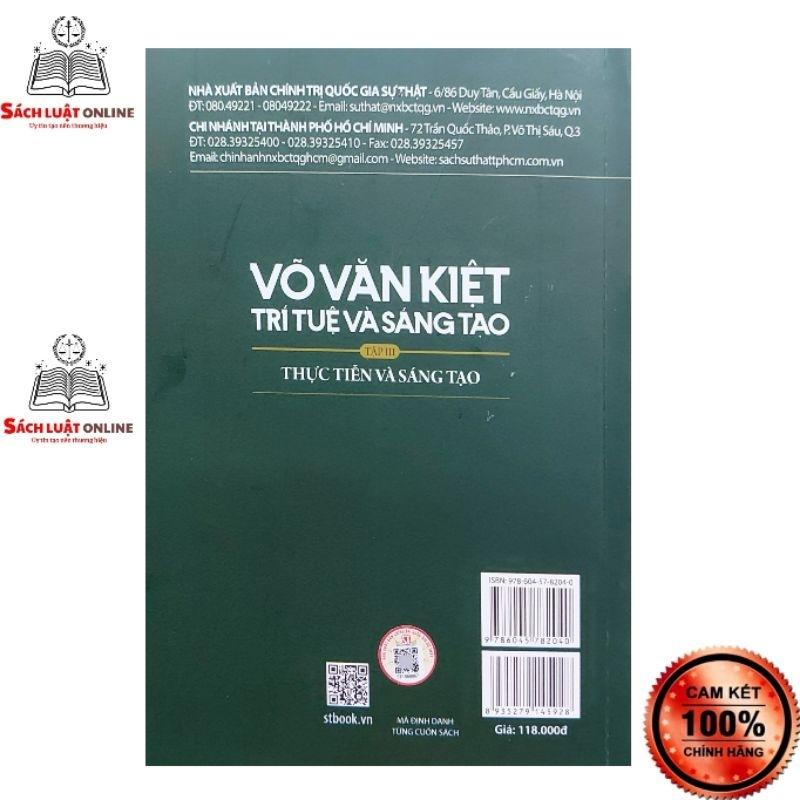 Sách - Võ Văn Kiệt trí tuệ và sáng tạo Tập 3: Thực tiễn và sáng tạo