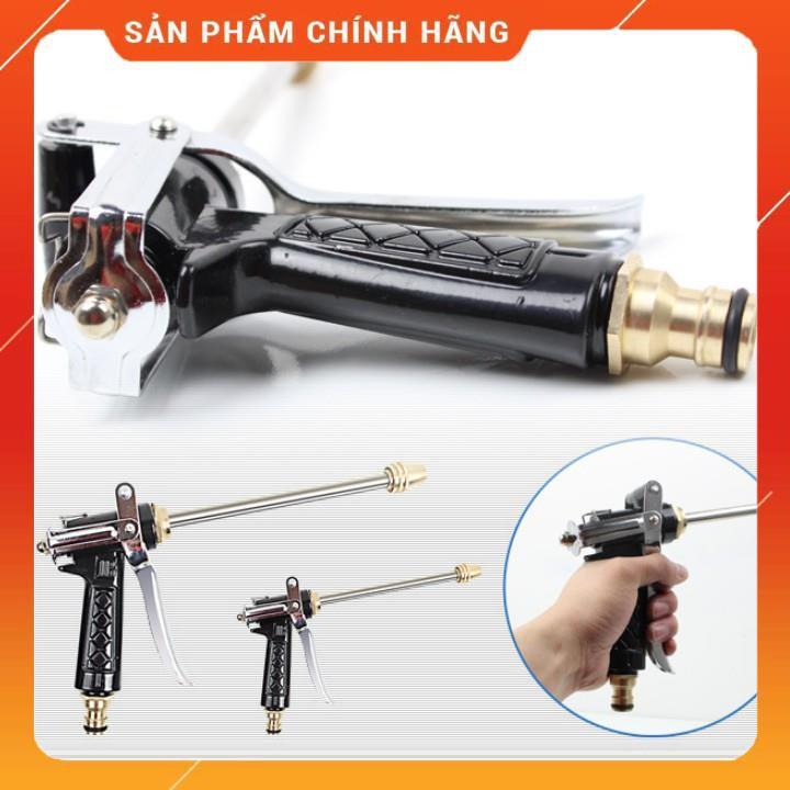️ Bộ dây vòi xịt nước rửa xe, tưới cây , tăng áp 3 lần, loại 20m 206318 đầu đồng, cút,nối đen+ mở chai