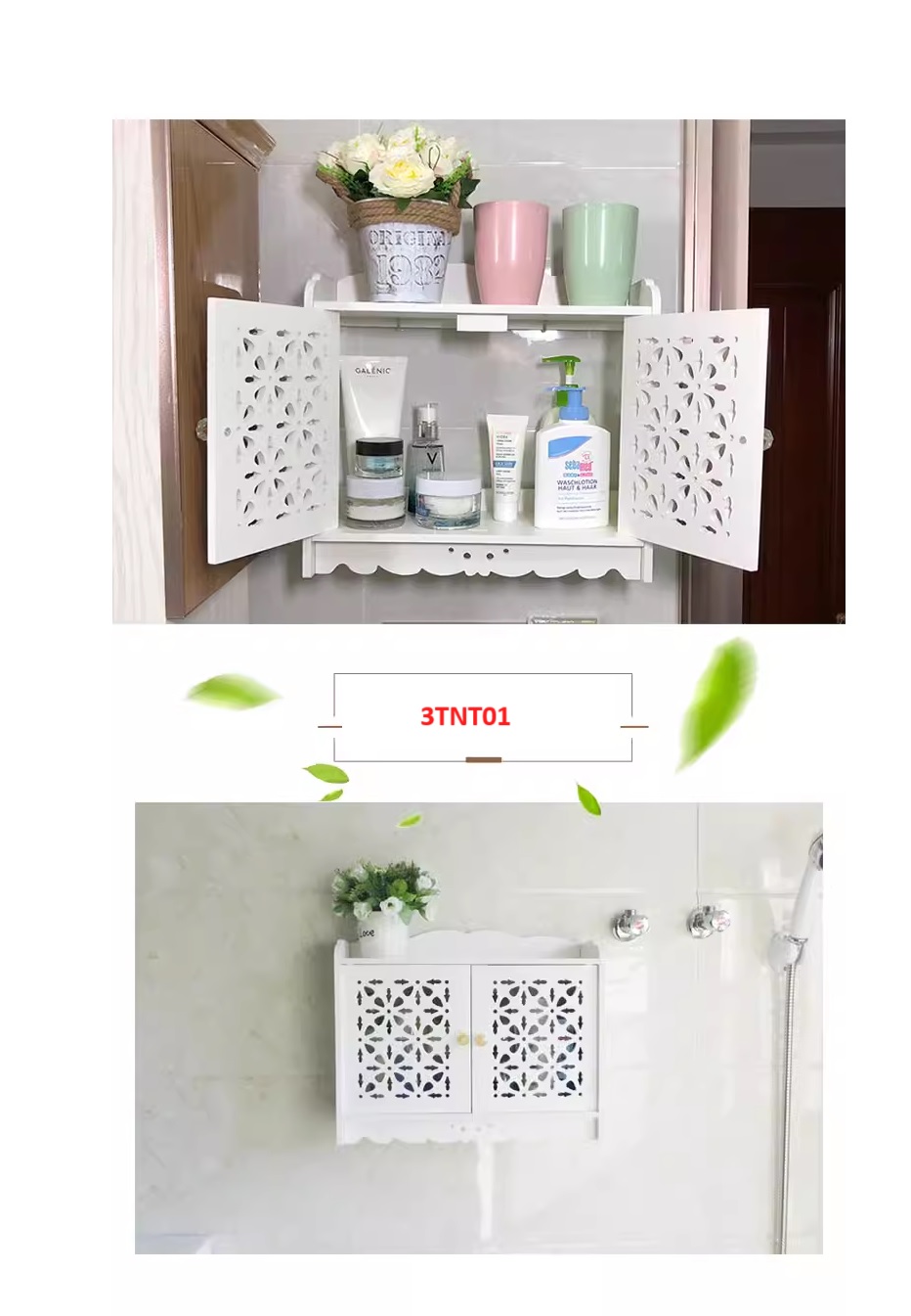 Tủ nhà tắm, tủ nhà tắm chống thấm nước, tủ nhà vệ sinh 3TNT01 - Nội thất lắp rắp Viễn Đông Adv