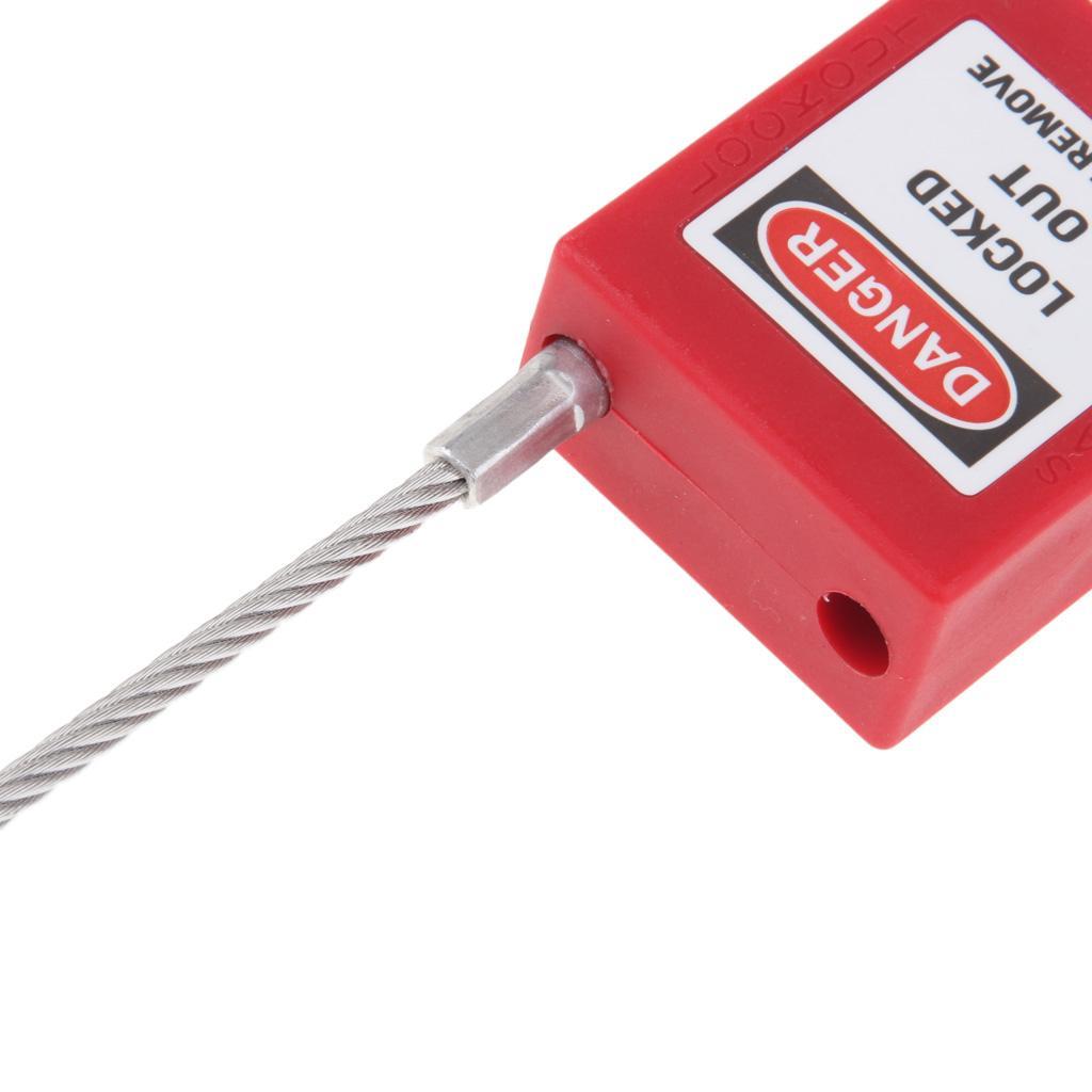 Stainless Steel Cable  Padlock Lockout Isolation Lock, 7 Color