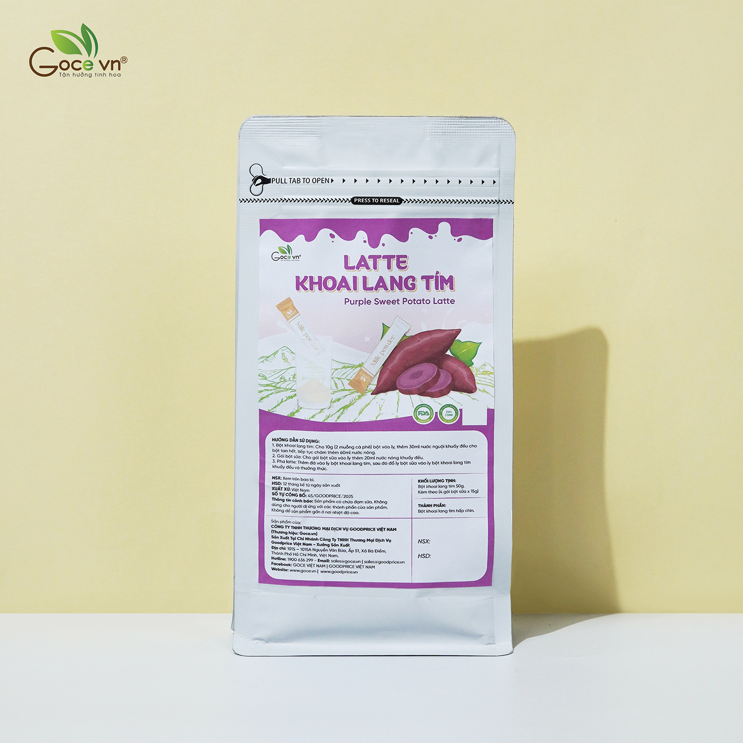 Latte Khoai lang tím Goce - Túi 110g