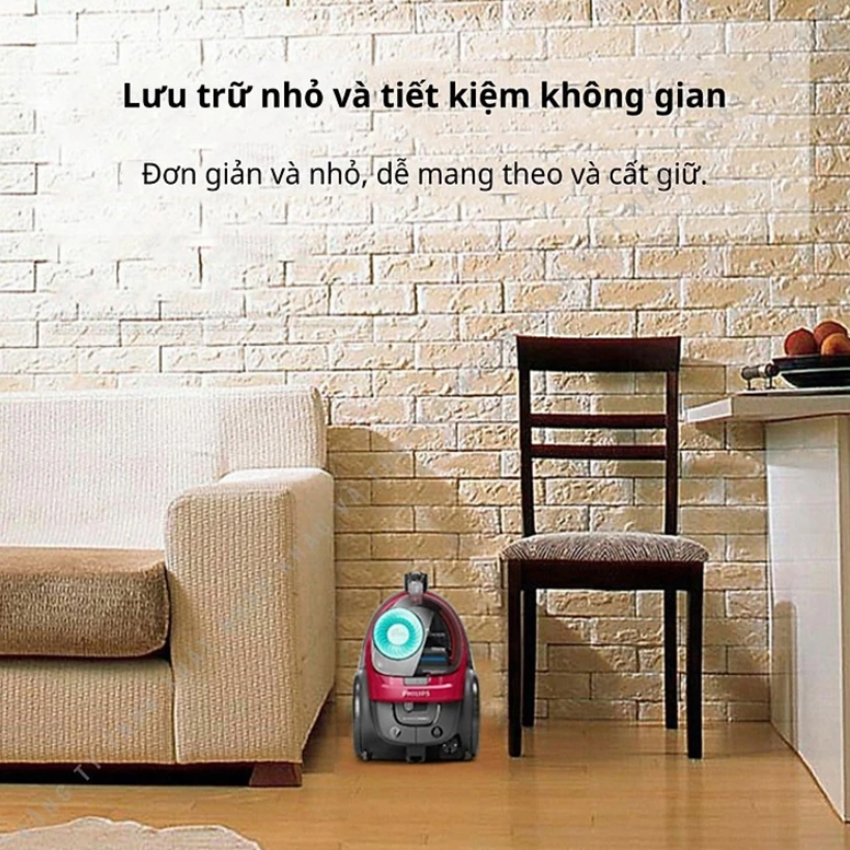 Máy hút bụi Philips PowerPro Active FC8632 Serial 5000 công suất 1700W - Hàng Nhập Khẩu